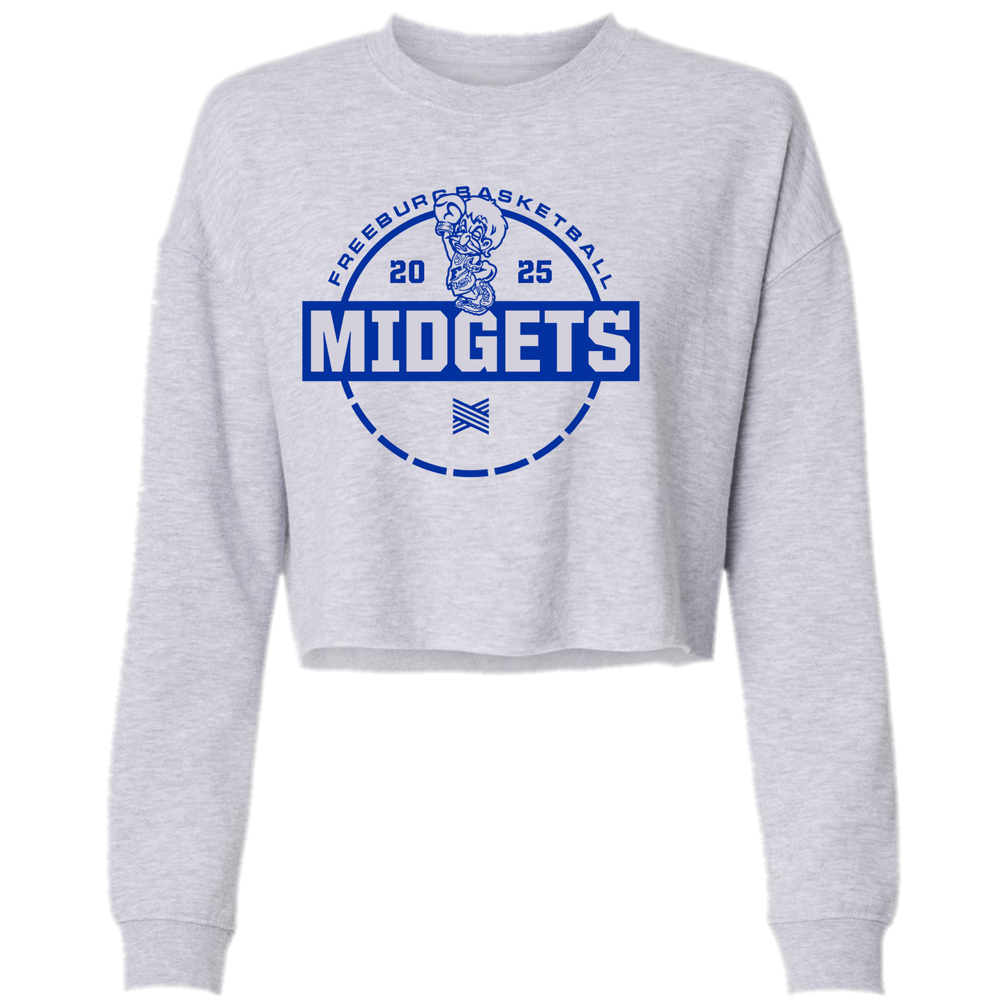 Freeburg Midgets Basketball Women's Crop Crewneck