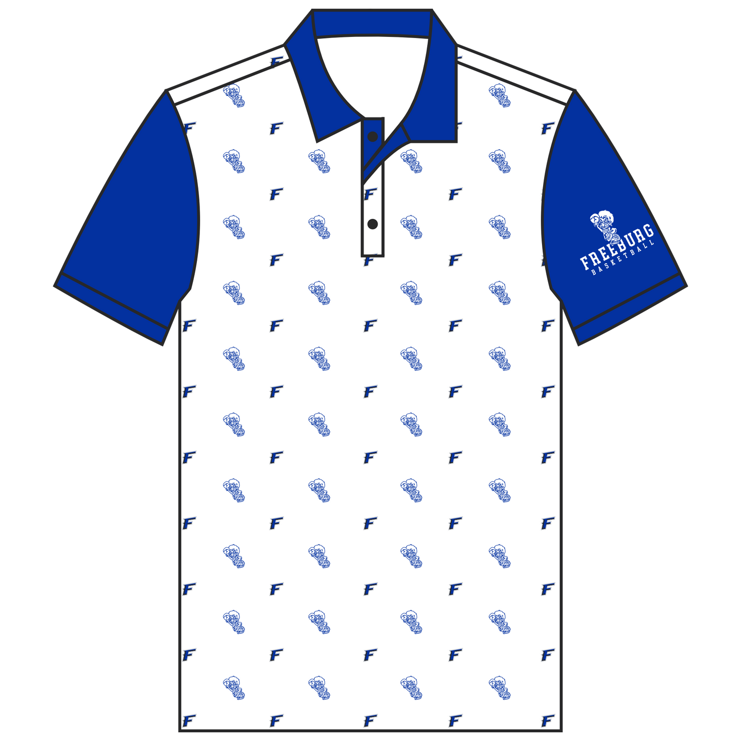 Freeburg Midgets Basketball Customized Polo