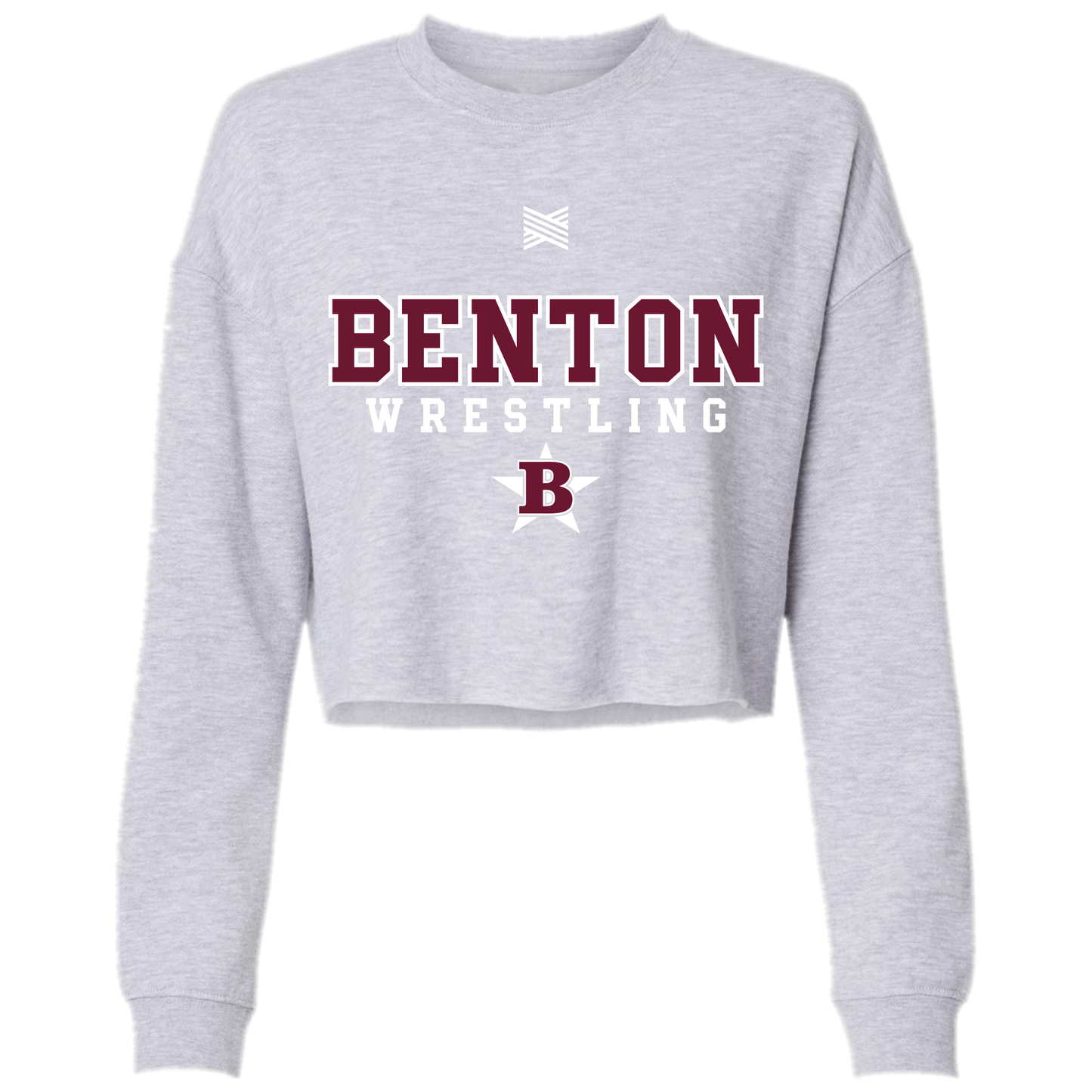 Benton Wrestling Women's Crop Crewneck