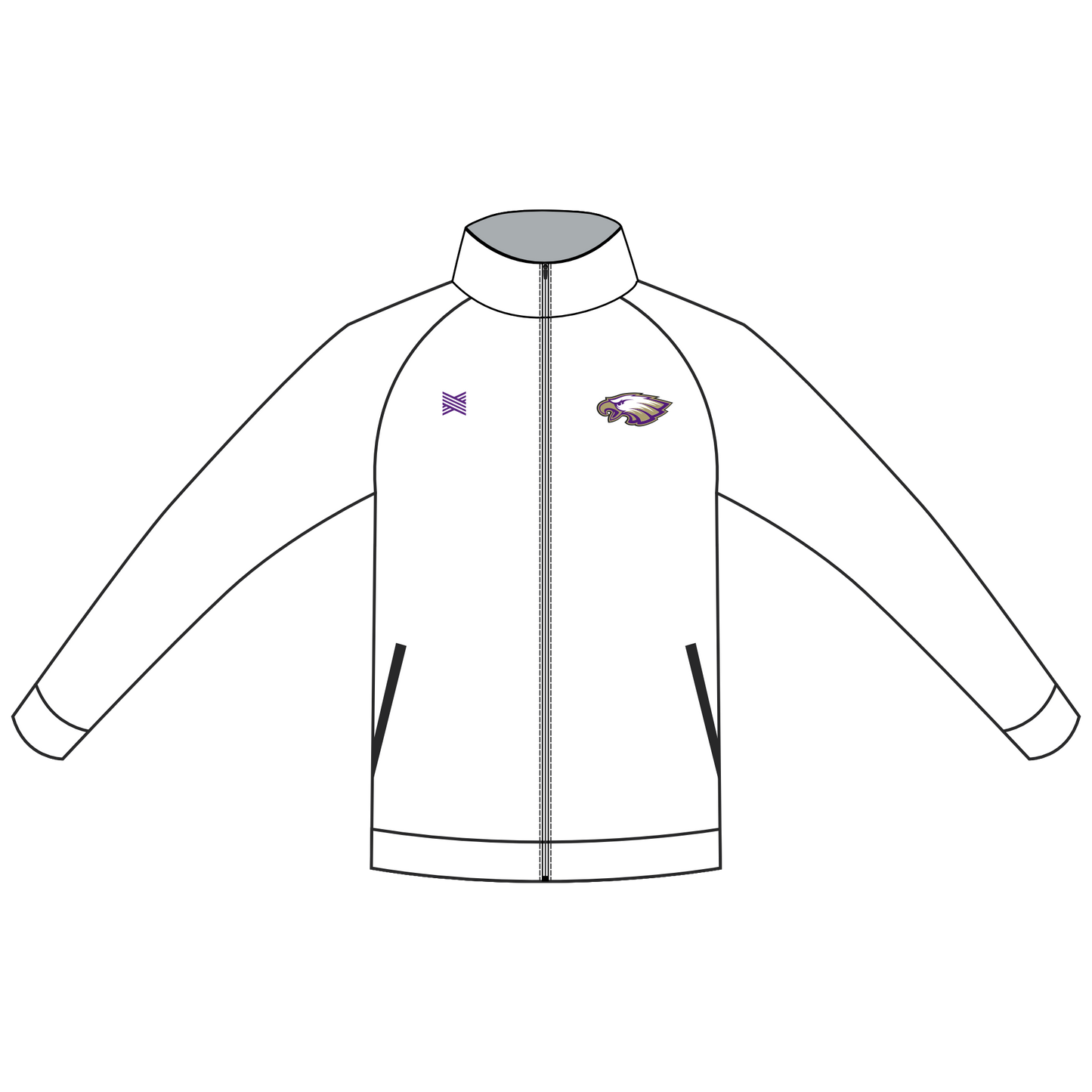 Eldorado Eagles Custom Long Sleeve 1/4 Zip Cage Jacket