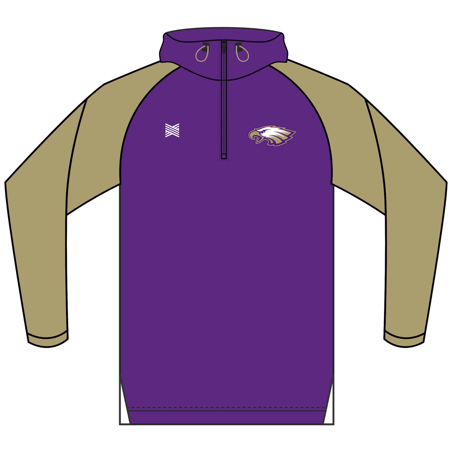 Eldorado Eagles Custom Sublimated 1/4 Zip Hoodie