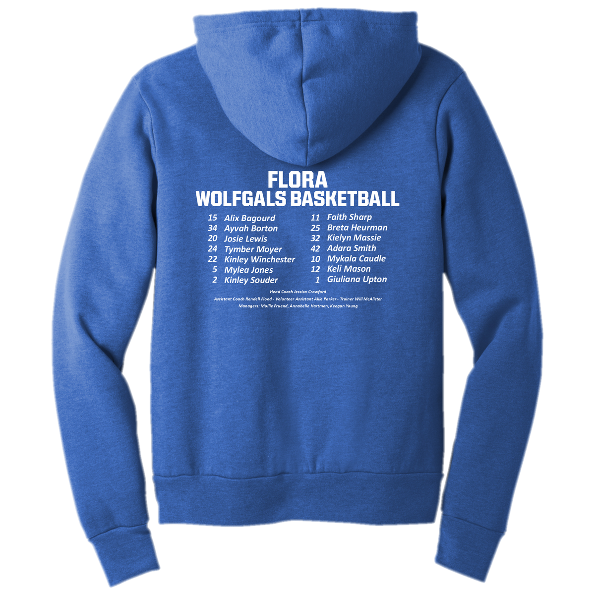 Flora Wolfgals Basketball Roster Hoodie – Treign Team Sales