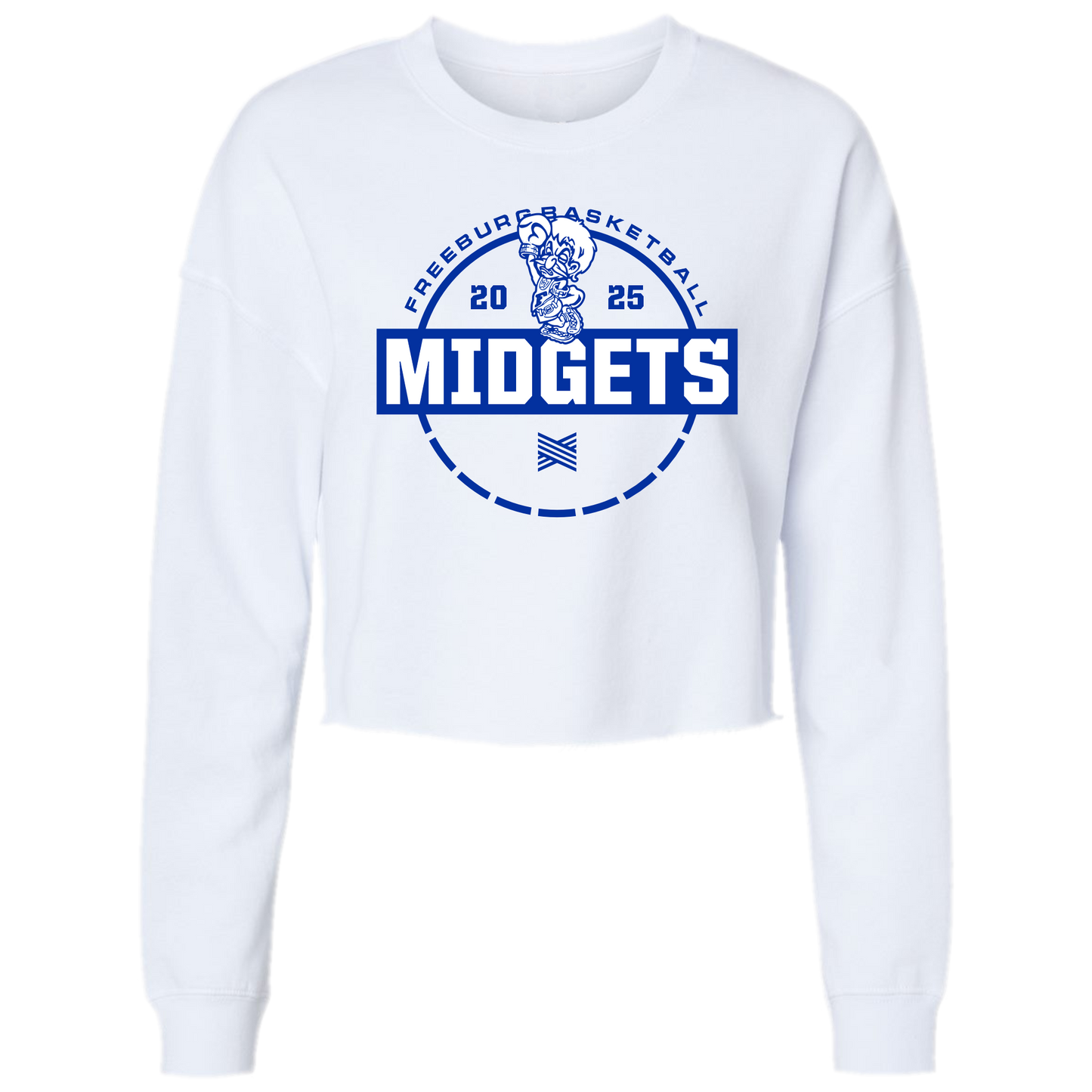 Freeburg Midgets Basketball Women's Crop Crewneck
